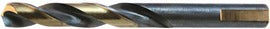 1/2" 3-Flat Shank Black & Gold Coated Mechanics Length Drill Bit