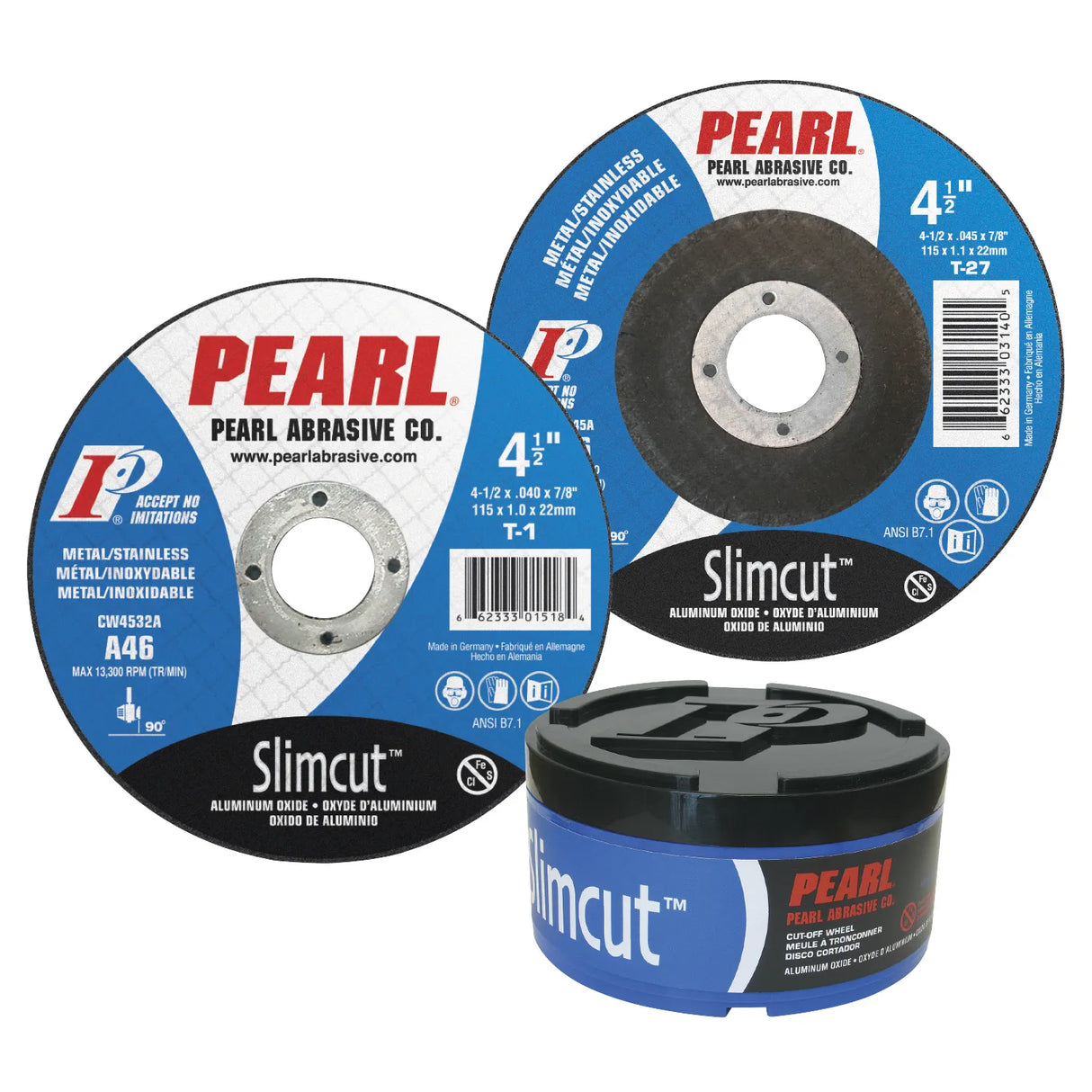 SlimCut™ Aluminum Oxide Thin Cut-Off Wheel T-1 4-1/2 x .040 x 7/8 A46 CW4532A