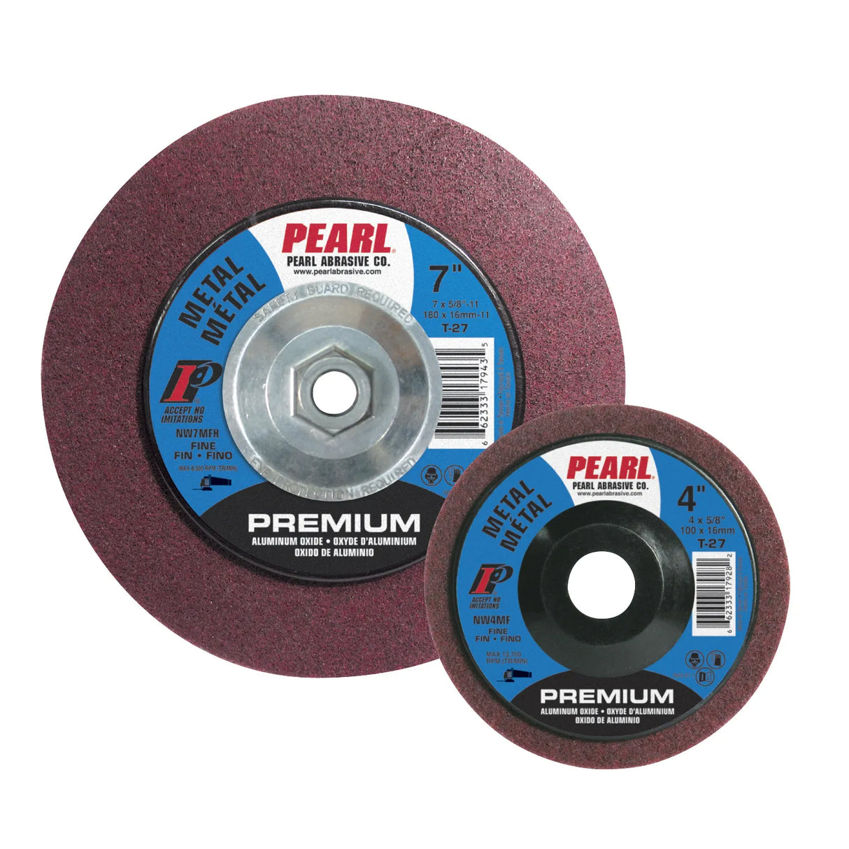 Premium Surface Prep Wheel 4-1/2 x 7/8 AO Maroon, Fine Grit