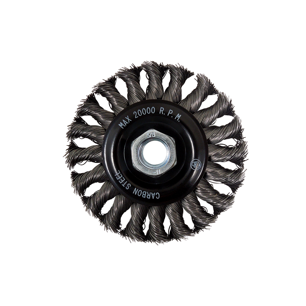 4 X .020 X 5/8-11 Carbon Steel Regular Twist Wire Brush (5/Box)
