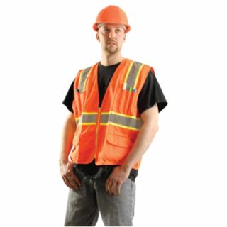 Class 2 Solid 2-Tone Orange Safety Vest
