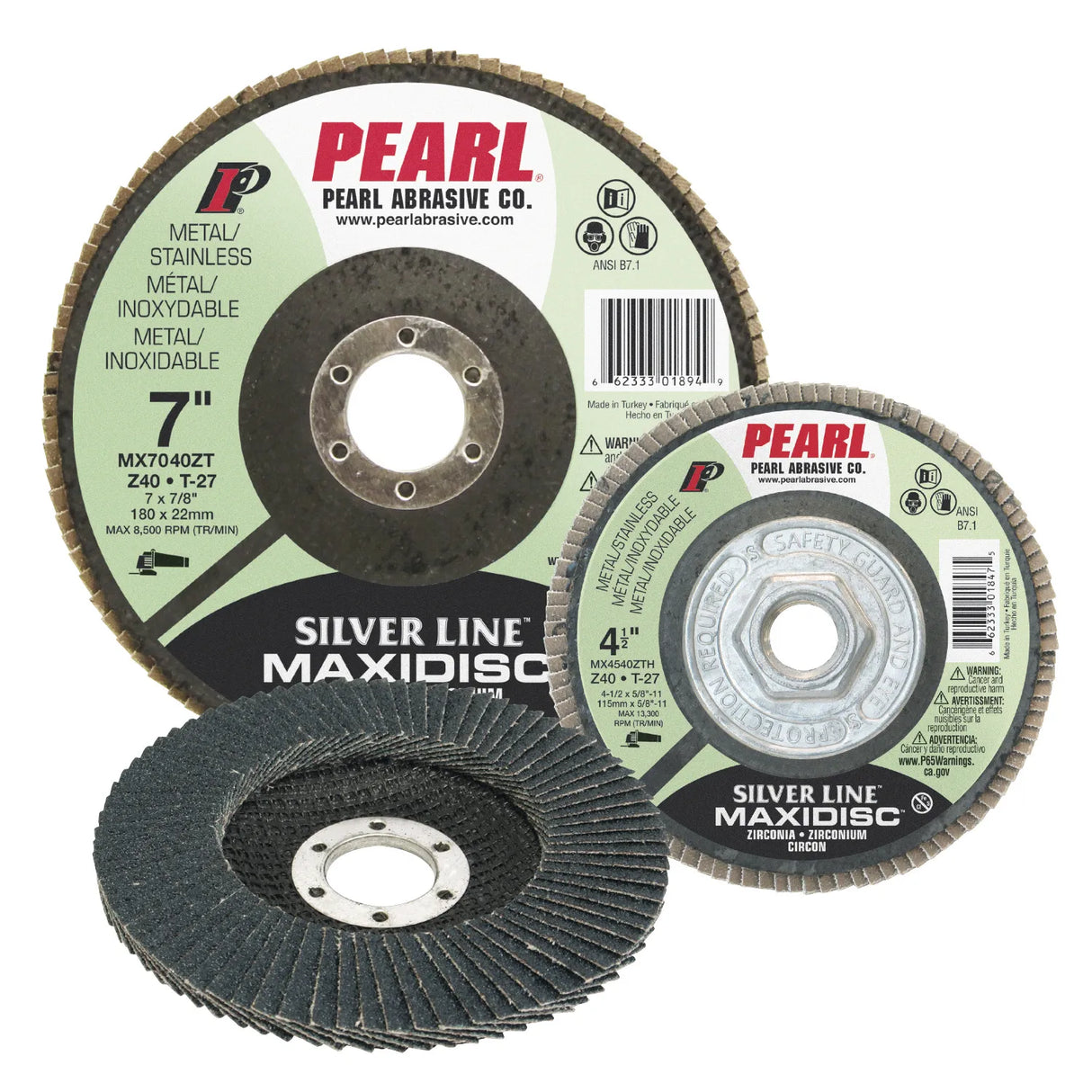 Silver Line™ Zirconia Maxidisc™ Flap Disc T-27 4-1/2 x 7/8 Z60